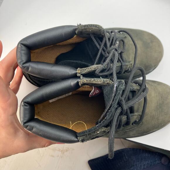 Timberland Youth Black Nubuck Waterproof Boots Sz‎ 1 Primaloft Insulated 12707 - Picture 2 of 8